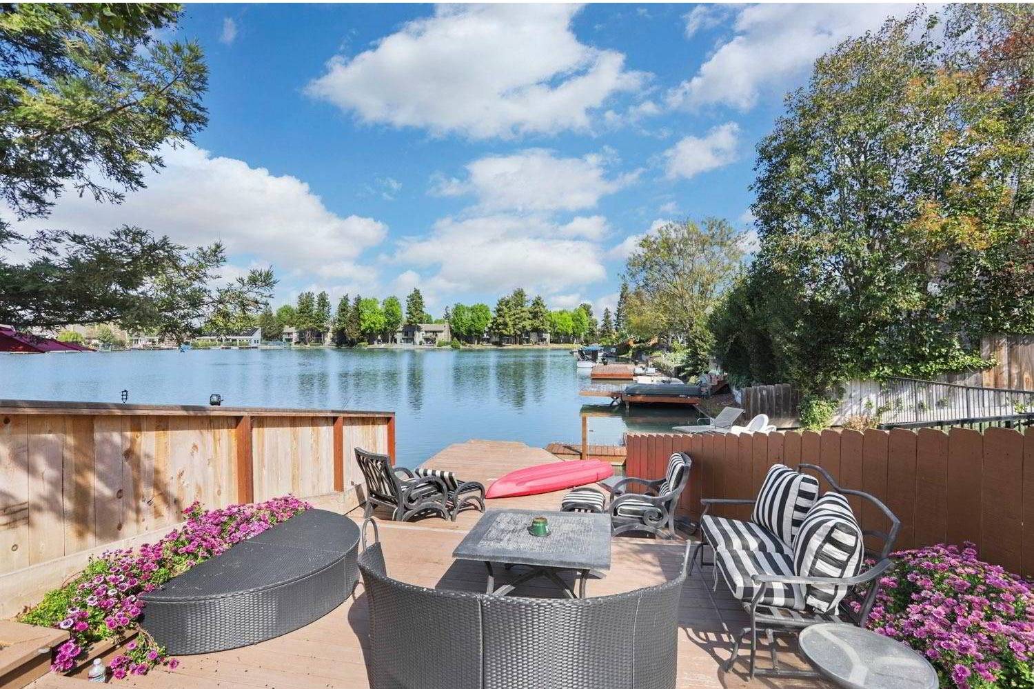 Waterfront deck of a Central Valley home listed with Lance McHan